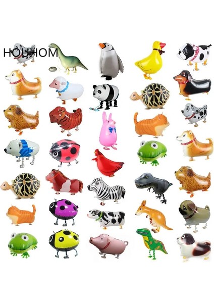 Domuz Yürüyüş Hayvan Helyum Balon Sevimli Kedi/köpek/dinozor Folyo Balon Doğum Günü Partisi Süslemeleri Çocuklar Bebek Duş Hediye Oyuncak Hava Globos (Yurt Dışından)