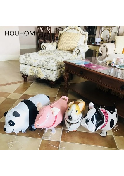 Domuz Yürüyüş Hayvan Helyum Balon Sevimli Kedi/köpek/dinozor Folyo Balon Doğum Günü Partisi Süslemeleri Çocuklar Bebek Duş Hediye Oyuncak Hava Globos (Yurt Dışından)