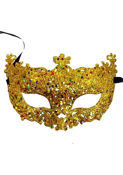 Bir Prenses Venedik Maskesi Noel Partisi Topu Maskesi Cadılar Bayramı Masquerade Performansı Yarım Yüz Tilki Payet Kadın Kız Maskesi U2 (Yurt Dışından)