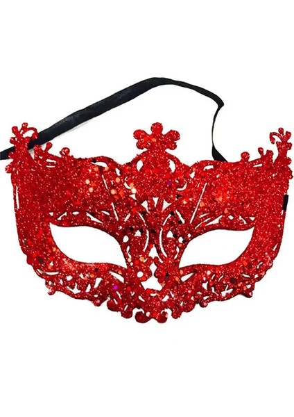 Bir Prenses Venedik Maskesi Noel Partisi Topu Maskesi Cadılar Bayramı Masquerade Performansı Yarım Yüz Tilki Payet Kadın Kız Maskesi U2 (Yurt Dışından)
