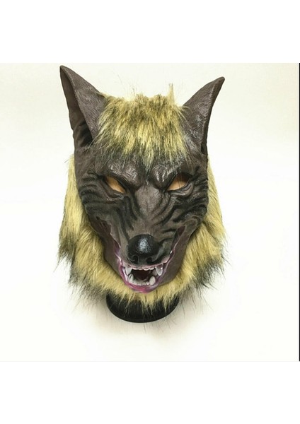 Bir Cadılar Bayramı Korku Kurt Pençesi Süslü Elbise Kauçuk Saç Kurt Başkanı Eldiven Kurtadam Lateks Maske Unisex Cosplay Parti Hayvan Maskesi (Yurt Dışından)
