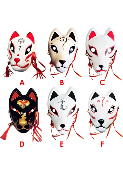 B Anbu Maskesi Japon Anime Cosplay Maskeleri Demonslayer Fo*xmasks Tam Yüz Maskesi Masquerade Festivali Ka-Buki Kitsune Maskeleri Cadılar Bayramı (Yurt Dışından) fiyatları