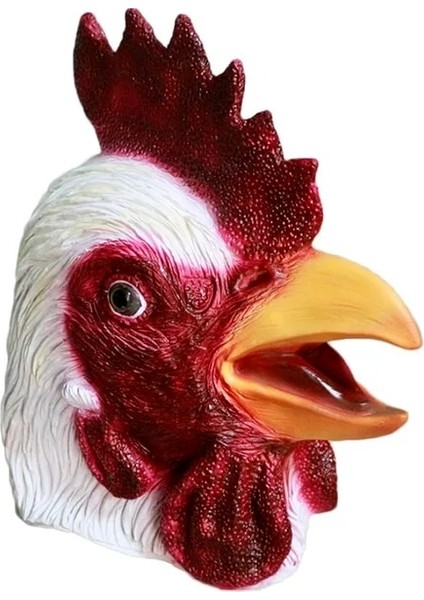 Tavuk Maskesi Lateks Tam Kafa Hayvan Kuş Güvercin Dodo Papağan Güvercin Karga Masquerade Sahne Maskesi (Yurt Dışından)