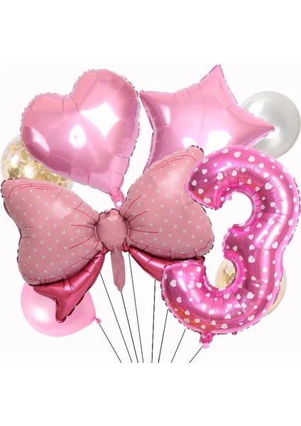 10 Adet 12 Inç Karıştırma M Yay Bebek Kız Pembe Balon Seti 32 Inç Pembe Nokta Numaralandırma Balon Arabası Helyum Topu 1. Doğum Günü Partisi Süslemeleri Bebek Duş (Yurt Dışından)