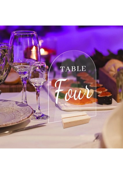 B02 Şeffaf Boş Akrilik Dıy Masa Numarası Isim Plakaları Yer Kartı Tutucu Standı Akrilik Oturma Kartları Burcu Düğün Ziyafet Parti Dekor (Yurt Dışından) fırsatları