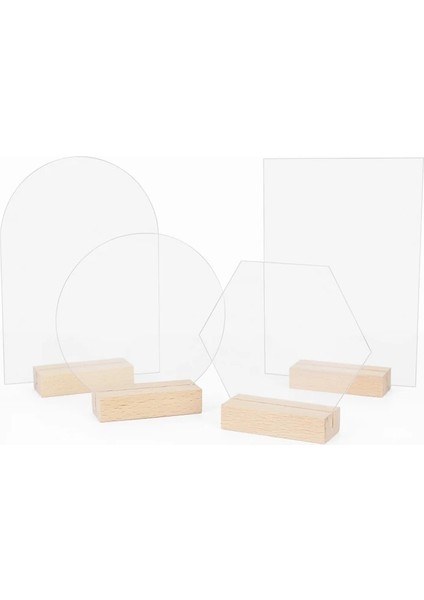 B02 Şeffaf Boş Akrilik Dıy Masa Numarası Isim Plakaları Yer Kartı Tutucu Standı Akrilik Oturma Kartları Burcu Düğün Ziyafet Parti Dekor (Yurt Dışından) indirimleri