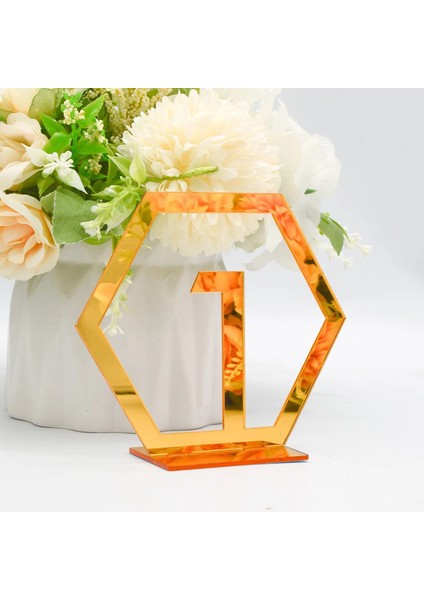 Glod 10 1-15 3D Numaraları Işaretleri Altın ve Gümüş Düğün Altıgen Masa Numarası Akrilik Masa Numaraları Rustik Düğün Nişan Koltuk Burcu (Yurt Dışından) fiyatları