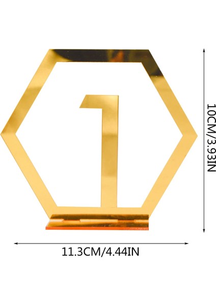 Glod 10 1-15 3D Numaraları Işaretleri Altın ve Gümüş Düğün Altıgen Masa Numarası Akrilik Masa Numaraları Rustik Düğün Nişan Koltuk Burcu (Yurt Dışından) fırsatları