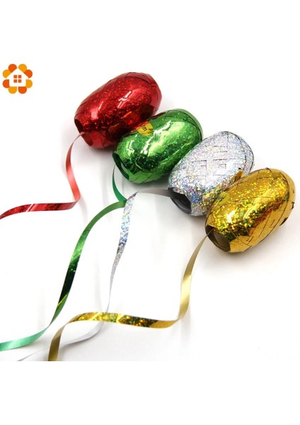 Kırmızı 6 Adet/paket 5mm * 10 M Balon Halat Folyo Balon Lazer Şerit Hava Balonu Sarma Dokunun Ev Düğün Doğum Günü Partisi Dekorasyon (Yurt Dışından)