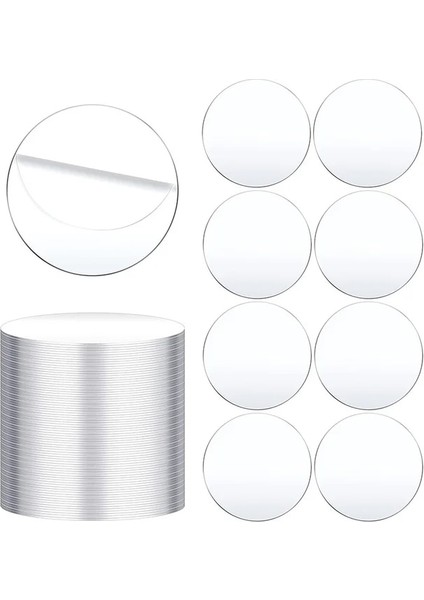 Deliksiz 2 Inç 25 Adet 2/3/4/6 Inç Şeffaf Akrilik Daire Boş Levha Anahtarlık Sanat Projesi Için Delikli Boyama Çocuk Dıy Zanaat 2mm Kalın Festival Dekor (Yurt Dışından)