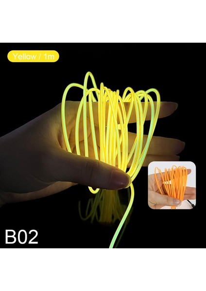 B021018 1m 1/3/5m Taşınabilir Neon El Tel Işıklar Süper Parlak Pil Kumandalı Cosplay Elbise Festivali Parti Cadılar Bayramı Dıy Yılbaşı Dekoru (Yurt Dışından) fiyatları