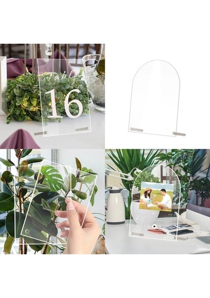 BT082 5 Adet Dıy Akrilik Boş Düğün Masa Işareti Metal Standı Dekoratif Doğum Günü Festivali Parti Masa Dekorasyon Aksesuarı Malzemeleri (Yurt Dışından) indirimleri