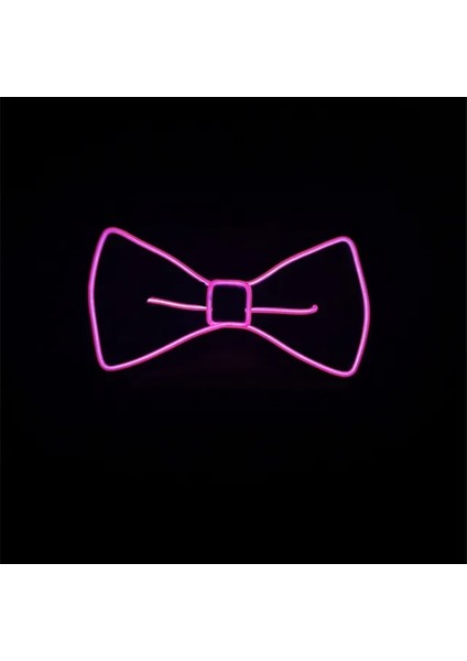 Kravat Pembe Aydınlık Erkek LED Glow Jartiyer Papyon Mükemmel Müzik Jartiyer Işıklı Doğum Günü Düğün Festivali Kostüm Partisi Malzemeleri (Yurt Dışından)