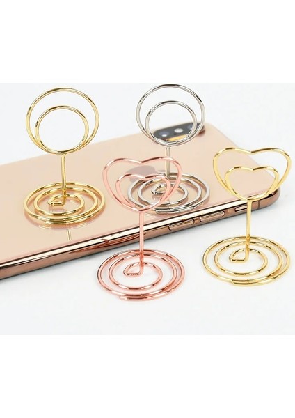 Gümüş Yuvarlak 10 Adet Düğün Kalp Şekli Metal Yer Kartı Sahipleri Masa Numarası Düğün Doğum Günü Partisi Ev Dekor Için Standı Fotoğraf Mesaj Klipleri (Yurt Dışından) fırsatları