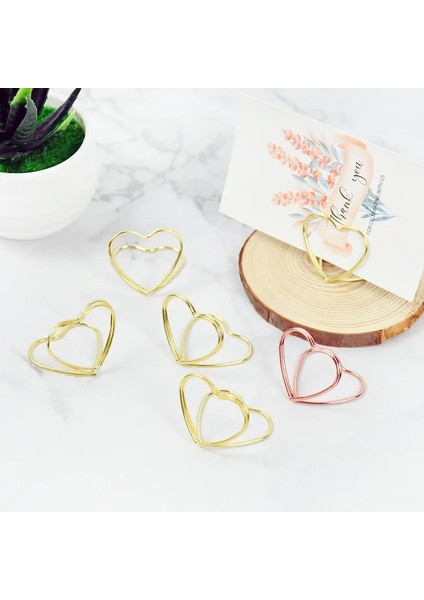 Altın 15 Adet/grup Metal Yer Kart Sahibinin Kalp Not Mesajı Fotoğraf Tutucu Masa Numarası Standı Düğün Masaüstü Dekorasyon Malzemeleri (Yurt Dışından) fiyatları