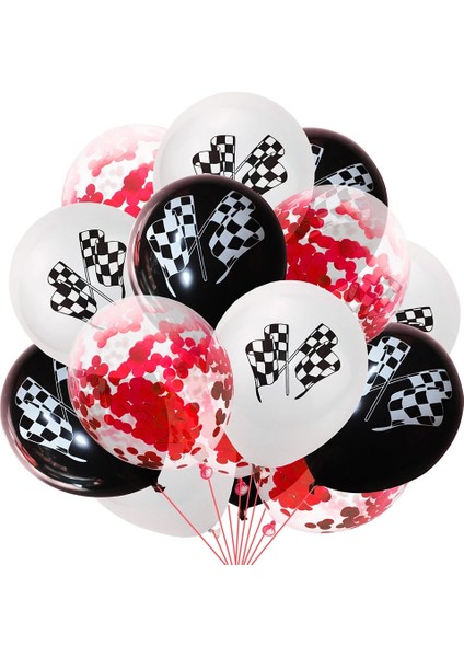 5 Adet 12 Inç Siyah Beyaz Yarış Bayrağı Lateks Balonlar Flama Banner Damalı Yarış Arabası Temalı Parti 3th 4th 5th Doğum Günü Partisi Tedarikçisi (Yurt Dışından)