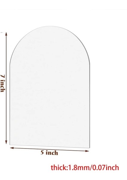 12.7X17.8X0.18 cm 10 Adet Kemerli Akrilik Masa Işareti Buzlu Düğün Yeri Kartı Boş Koltuk Kartı Parti Dekorasyon Dıy Masa Numarası Konuk Adı Etiketi (Yurt Dışından)