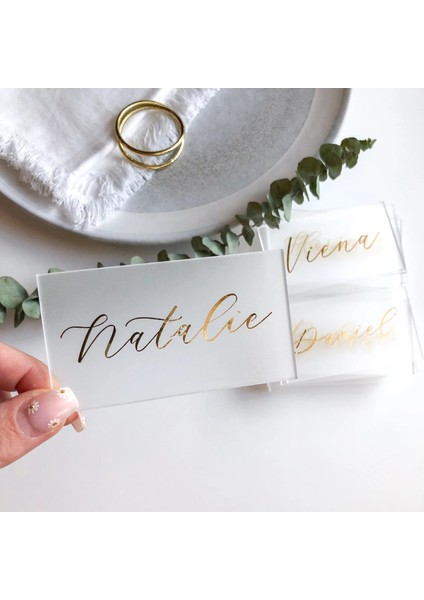 Beyaz 2mm 50 Adet Altın Ayna Akrilik Düğün Yeri Kartı Boş Dikdörtgen Adı Yer Işareti, Gelin / Bebek Duş, Misafir Etiketi Parti Ayarı Dekor Gıda Etiketi (Yurt Dışından) modelleri