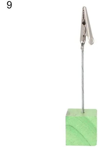 Stil 9 Kelepçe Masaüstü Dekorasyon Memorandumu Ahşap Mesaj Klasörü Kelepçeleri Standı Fotoğraf Klipleri Yer Kartı Masa Numaraları Tutucu (Yurt Dışından)