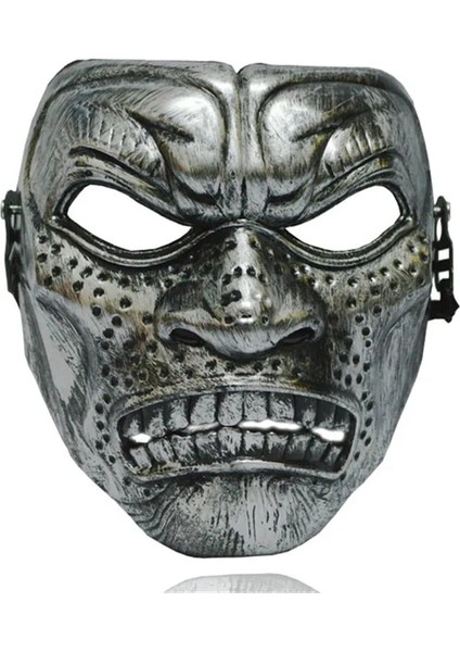 Gümüş Korku Tarzı Cadılar Bayramı Partisi Spartan Tema Spartan Savaşçı Kask Maskesi Dekorasyon Yetişkin Cosplay Masquerade Ball Antika Maske Spor Kafa Bandı (Yurt Dışından) indirimleri