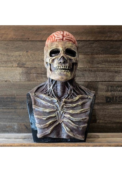 Şapka Korkunç Yürüyen Ölü Zombi Kafa Kafatası Ölüm Maskesi Lateks Ürpertici Cadılar Bayramı Kostüm Partisi Cosplay Korku Kanlı Sahne Yetişkin Tam Yüz (Yurt Dışından)