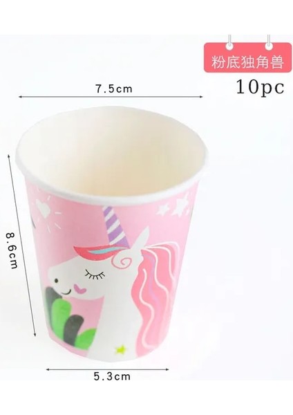 10 Adet Bardak Unicorn Tek Kullanımlık Sofra Unicorn Parti Malzemeleri Kağıt Tabaklar Peçeteler Mutlu Unicorn Doğum Günü Partisi Dekor Gökkuşağı At Kız (Yurt Dışından)