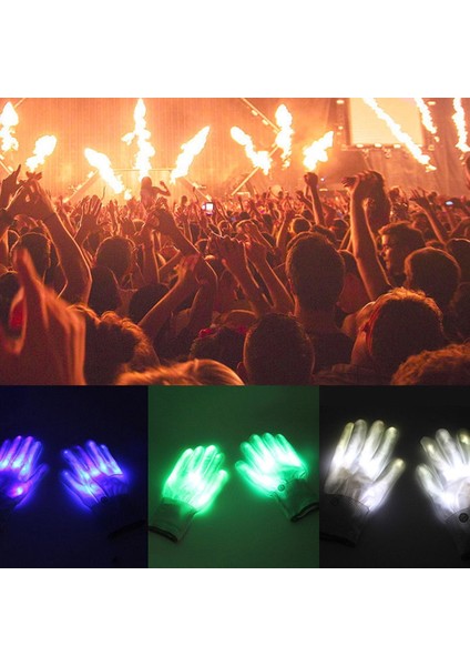 Mavi 1 Çift LED Işık Up El Parmak Eldiven Cadılar Bayramı Noel Kostüm Dans Dekor LED Eldiven Cadılar Bayramı El Dekor Festivali Aksesuarı (Yurt Dışından) modelleri