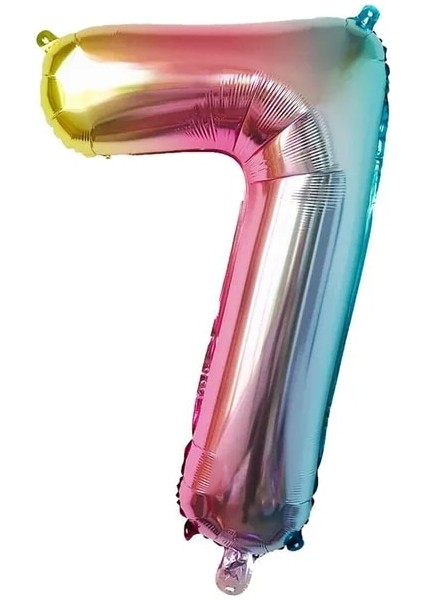 Stil 7 1 Takım Gökkuşağı Unicorn Balon Unicorn Doğum Günü Süslemeleri 32 Inç Numarası Folyo Balonlar 1st Çocuk Doğum Günü Partisi Bebek Duş Globos (Yurt Dışından)