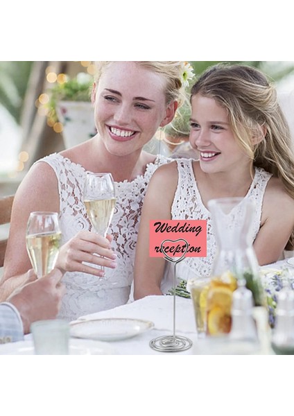 Kalp 85MM Gümüş Mini Yer Kartı Tutucu Fotoğraf Resim Sahipleri Masa Kartı Sahipleri Ofis Masası Numarası Kağıt Menü Klipleri Düğün Parti (1 Adet) (Yurt Dışından) modelleri