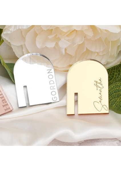 Altın 1.6mm Kalınlığında 50 Adet Arch Akrilik Düğün Içecek Etiketi Kokteyl Cam Charm Boş Işaretleyici Parti Favor Yer Kartı Adı Etiketi Cam Yer Ayarı Tutucu (Yurt Dışından) indirimleri