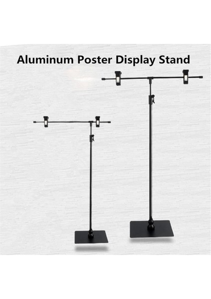 Stil 1 Ayarlanabilir Poster Standı Paslanmaz Çelik Ekran Banner Standı Tutucu Klipsli Sergileme Rafı Tutucu (Yurt Dışından) fırsatları