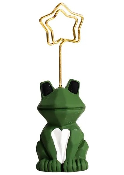 Yeşil Memo Klip Sevimli Hayvan Metal Yıldız Fotoğraf Kağıt Klip Tutucu Masa Adı Kart Memo Standı Düğün Iyilik Masaüstü Dekor Doğum Günü Hediyesi (Yurt Dışından)