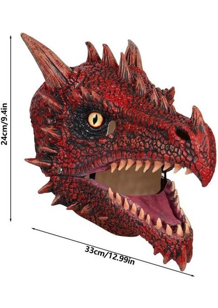 01 Yetişkin Yeni 2022 Dinozor Maskesi Hareketli Çene Dinozor Dekor Maskesi Cadılar Bayramı Partisi Cosplay Maske Dekorasyon Komik Yetişkin ve Çocuklar Için (Yurt Dışından)