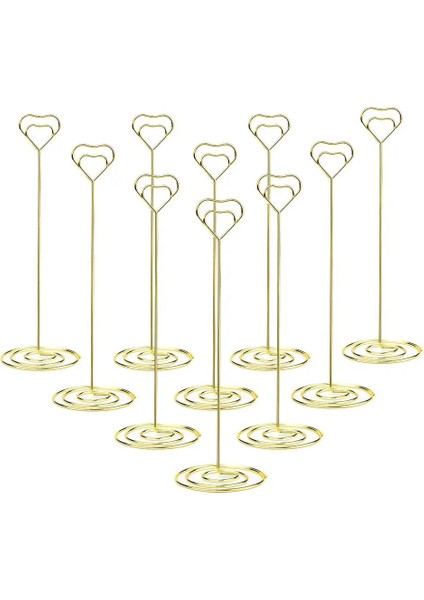 Gül Altın 10 Adet 10 Adet Masa Yeri Kart Tutucu Masa Numarası Sahipleri Düğün Süslemeleri Için Kalp Şekli Fotoğraf Resim Not Klipleri Standları (Yurt Dışından) modelleri