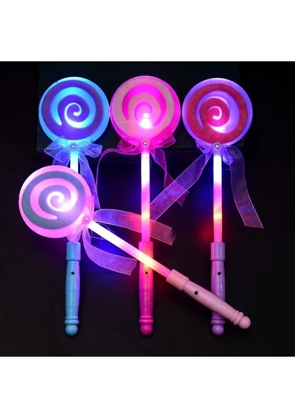 Lolipop 1 Pc Floresan Parti Dekor Peri Sihirli Değnek Aydınlık Kız Mutlu Doğum Günü Partisi Malzemeleri Glow Favor Çocuklar Hediye Işık Çubuğu (Yurt Dışından)