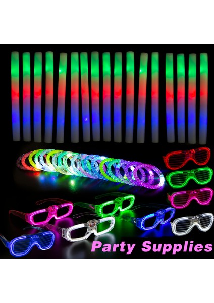 30 Köpük Çubukları LED Köpük Çubukları LED Işık Up Oyuncaklar Parti Şekerleri Karanlıkta Parlayan Parti Malzemeleri Neon Güneş Gözlüğü LED Bilezikler Düğün Dekorasyon (Yurt Dışından) fiyatları