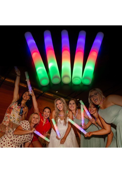 30 Köpük Çubukları LED Köpük Çubukları LED Işık Up Oyuncaklar Parti Şekerleri Karanlıkta Parlayan Parti Malzemeleri Neon Güneş Gözlüğü LED Bilezikler Düğün Dekorasyon (Yurt Dışından) modelleri