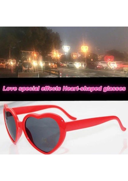 Siyah Aşk Kalp Şekilli Güneş Gözlüğü Gece Işık Güzel Sahne Etkileri Kadın Gözlük Noel Partisi Aksesuarları Noel Dekor (Yurt Dışından) modelleri