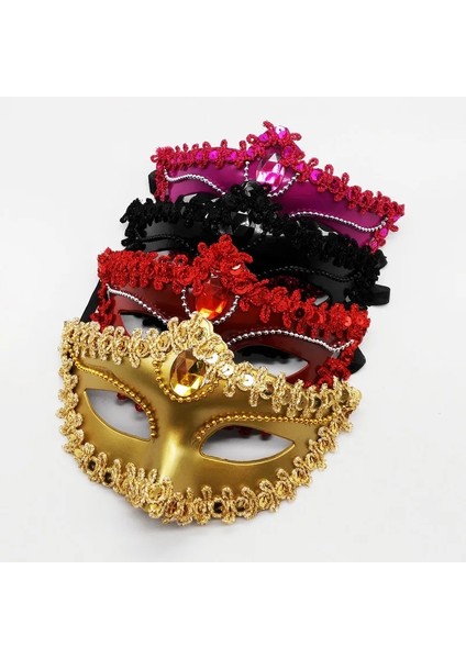 Altın 10 Adet Dantel Mardi Gras Masquerade Maskesi Karnaval Balo Venedik Yarım Retro Kostüm Süslü Elbise Parti Malzemeleri (Yurt Dışından) modelleri