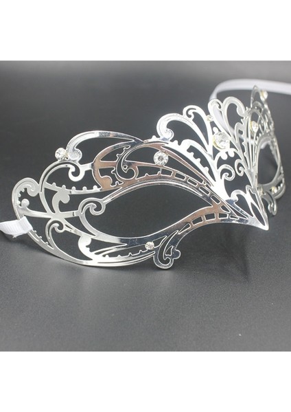 Gümüş Yeni Gümüş Metal Lazer Kesim Venedik Masquerade Maskesi Yarım Yüz Altın Parti Düğün Etkinlikleri Gösterisi Mardi Gras Topu Maskeleri (Yurt Dışından) fırsatları