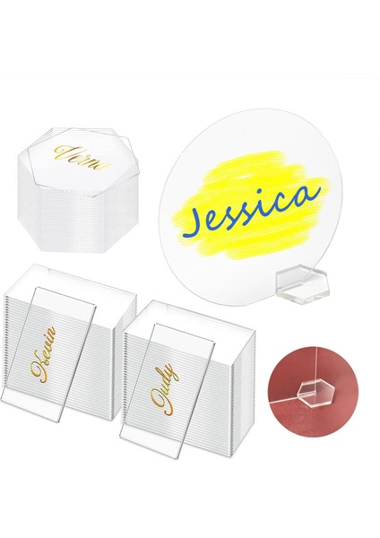 Daire 10 Adet 10/20/50 Adet Akrilik Yer Kartı Düğün Malzemeleri Düğün Koltuk Kartı Masa Numaraları Akrilik Işareti Temizle Boş Isim Kartı Dekorasyon (Yurt Dışından)