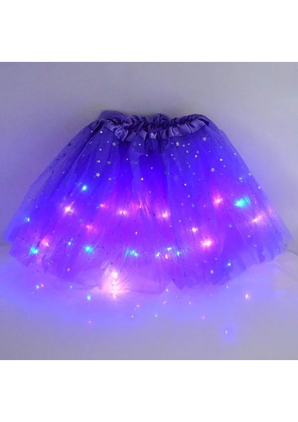 B06 LED Parlayan Işık Çocuk Kız Prenses Tutu Etekler Çocuk Bez Düğün Parti Dans Mini Etek Kostüm Cosplay LED Giyim (Yurt Dışından) fiyatları