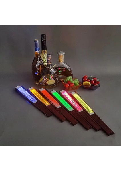 Yeşil Gece LED Işık Parlayan Floresan Renk Değişikliği Fan Gece Performansı Dj Bar Kulübü Odası Parti Dekorasyon Katlanabilir El Fan (Yurt Dışından) modelleri