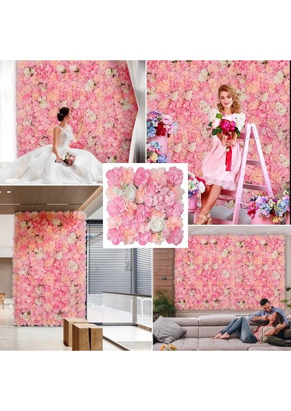 HP-38X38CM-C-1PCS 3D Çiçekler Duvar Paneli 15 * 15 Inç Yapay Çiçek Duvar Arka Plan Ipek Gül Mat Ev Partisi Düğün Arka Plan Dekor Için (Yurt Dışından)