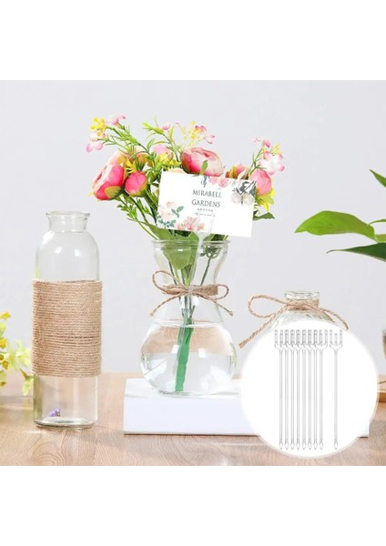 Pembe 100 Adet Kart Tutucu Plastik Kart Sahibi Çatal Zarif 3-Çatal Kafa Kart Tutucu Centerpiece Kek Topper Sopa Parti Için (Yurt Dışından) fırsatları