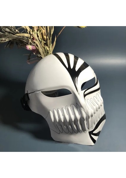 Siyah Anime Tam Yüz Pvc Kurosaki Ichigo Bulanık Ölüm Maskesi Hayalet Adım Sokak Dansı Cadılar Bayramı Masquerade Cosplay Sahne (Yurt Dışından)