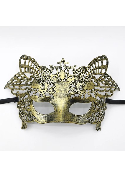 Stil 5 1 Adet Inanılmaz Maske Antik Altın ve Gümüş Caz Düz Kafa Maskesi Topu Parti Toplama Erkekler ve Kadınlar Cosplay Yarım Maske Dekorasyon (Yurt Dışından)