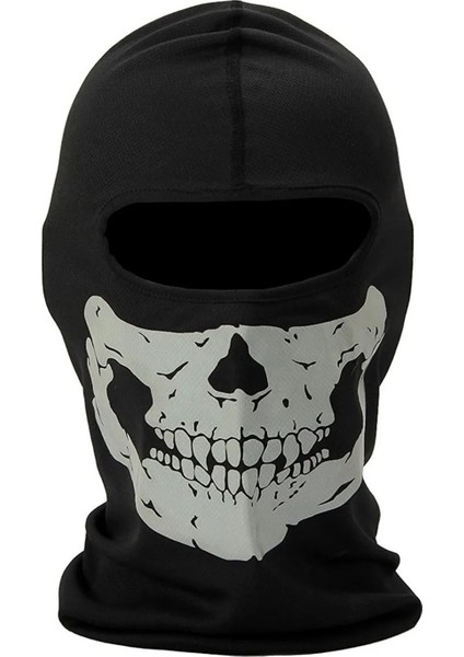 Siyah Hayaletler Kafatası Tam Yüz Maskesi, Rüzgar Geçirmez Kayak Maskesi Motosiklet Yüz Cadılar Bayramı Cosplay Ücretsiz Nakliye Için Taktik Balaclava Hood (Yurt Dışından)