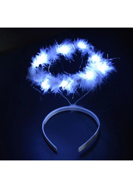 Stil 6 1 Adet Tüy Light Up Melek Halo Kafa Bandı Taç Hairbands LED Parti Hediye Cosplay Doğum Günü Kostüm Düğün Glow Parti Malzemeleri (Yurt Dışından) fiyatları