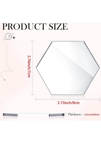 Gümüş 1.6mm 10 Adet Buzlu Akrilik Altıgen Yer Kartı Eskort Burcu Boş Konuk Adı Masa Numarası Kart Ayarı Etiketi Düğün Ziyafet Için (Yurt Dışından)